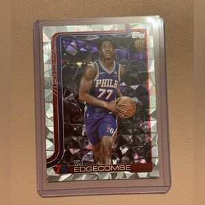 VJ Edgecombe RC Diamanté Rookie #203 Philadelphia 76ers Trading Card